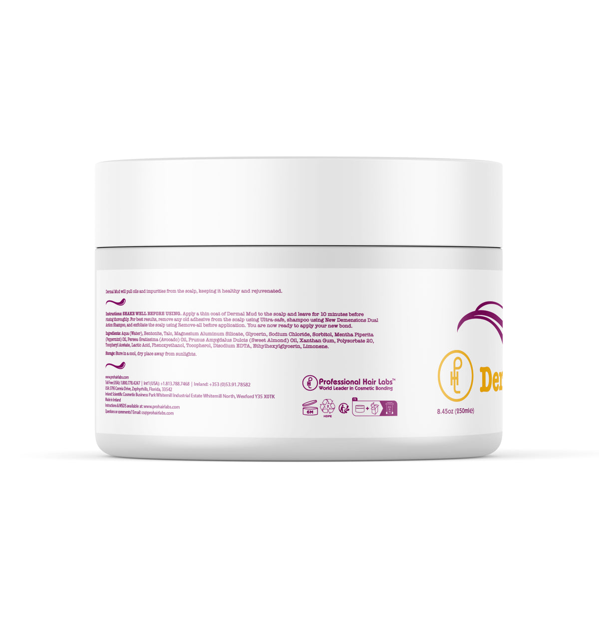 Professional Hair Labs Dermal Mud Scalp Purifying Mask Jar 250ml