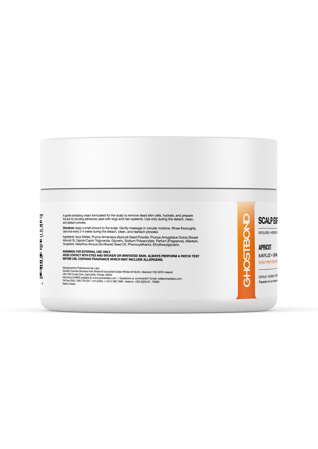 Ghostbond Scalp Exfoliator Cream Apricot Jar 250ml